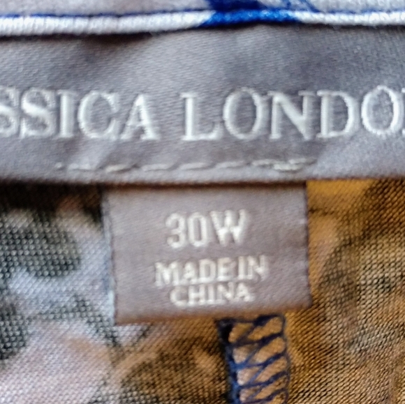 Cold shoulder Maxi dress by Jessica London size 30W. blue and white - Picture 5 of 5